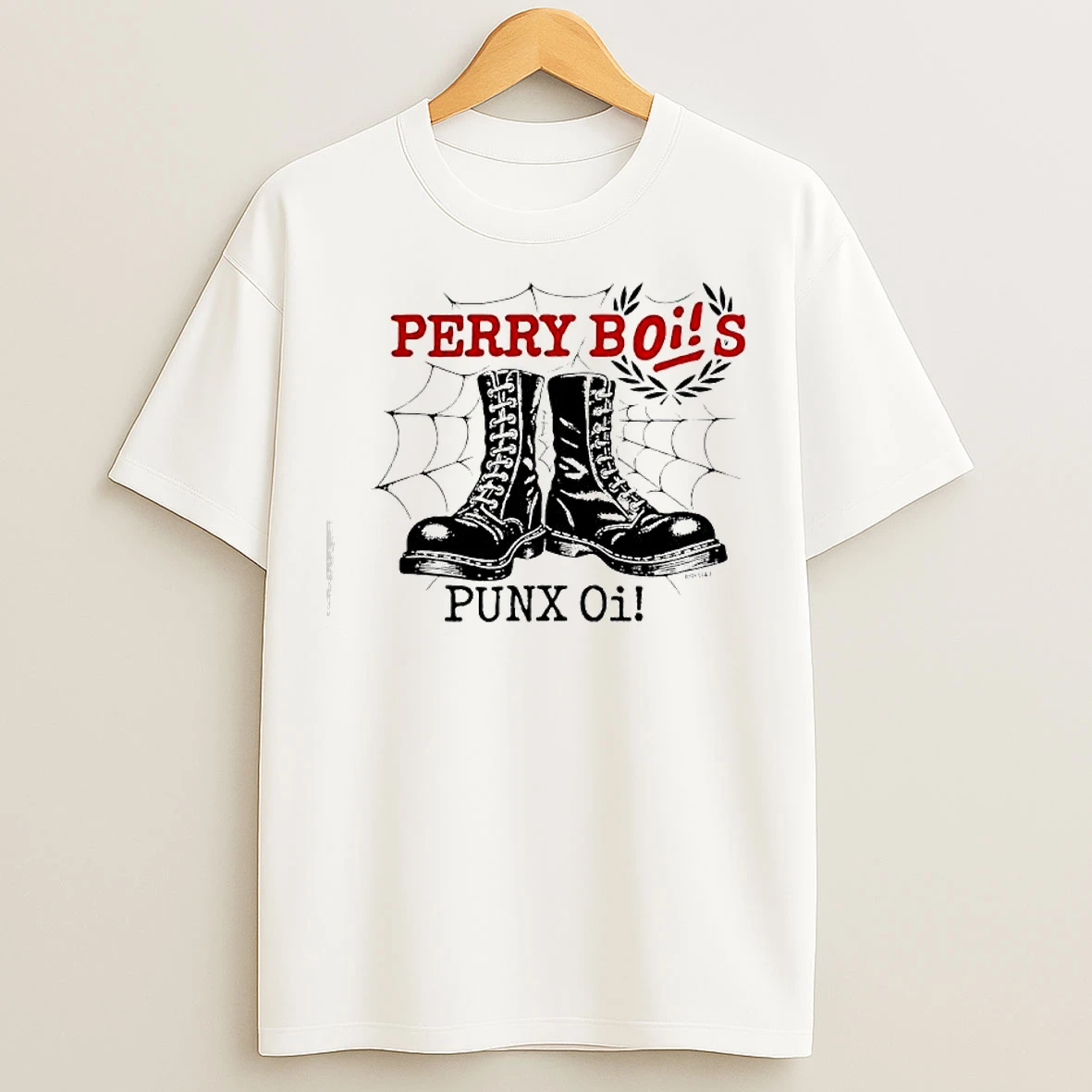 Perrybois Punx Oi Band Combat Boots And A Spiderweb Graphic T Shirts