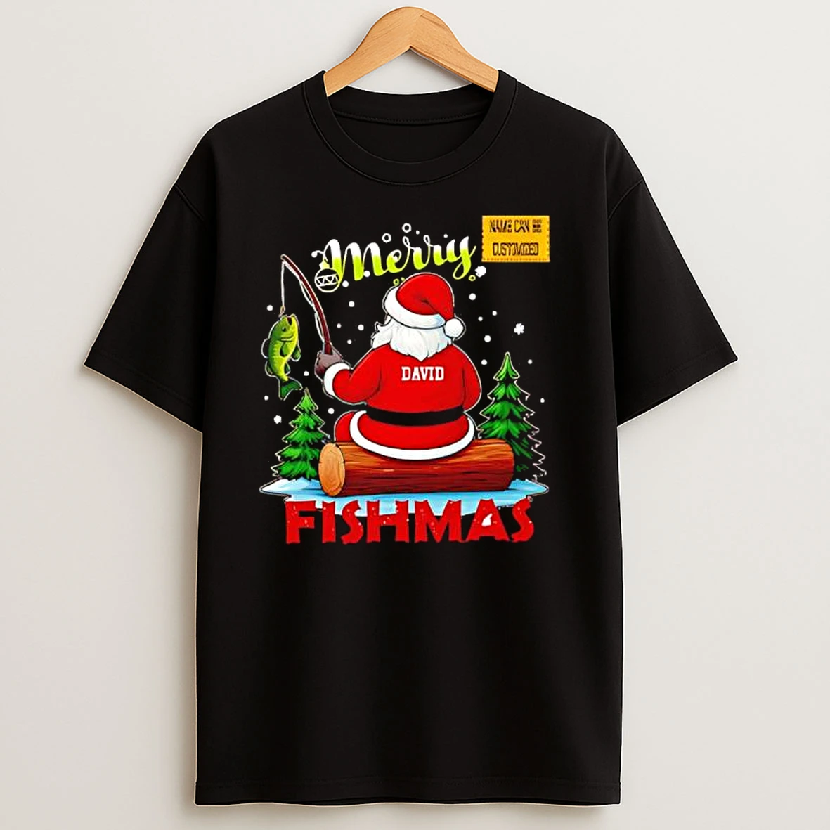 Personalized Christmas Fishing Merry Fishmas T Shirts
