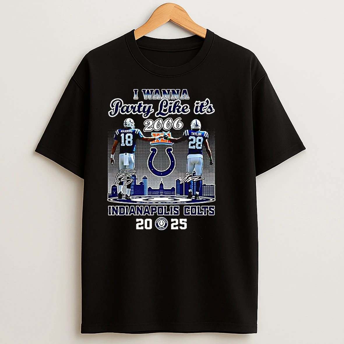 Peyton Manning Touch Hand Jonathan Taylor Colts I Wanna Party Like Its 2006 T Shirts