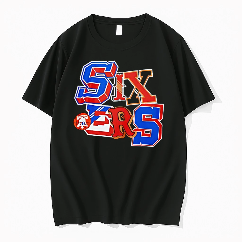Philadelphia 76ers Mitchell And Ness Hyper Type Shrit Shirts