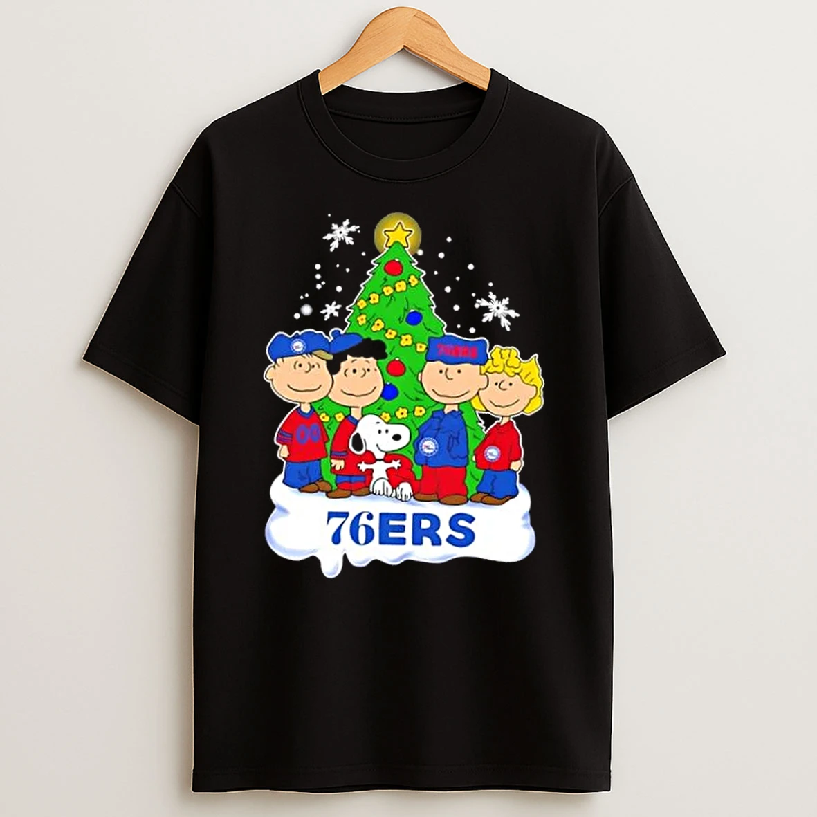 Philadelphia 76ers X Peanuts Snoopy And Friends Christmas Tree Shirts