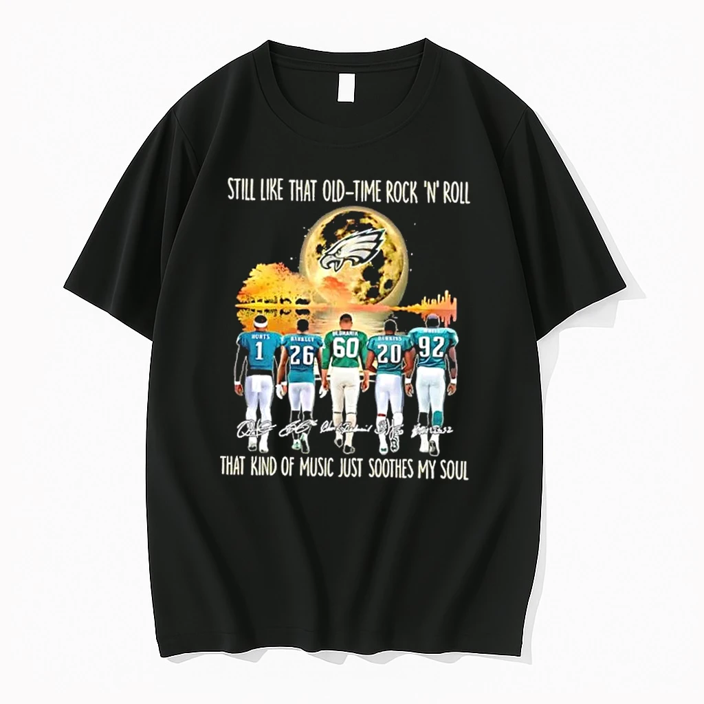 Philadelphia Eagles Jalen Hurts And Legends Still Like That Old Tome Rock N Roll That Kind Of Music Just Soothes My Soul Shirts