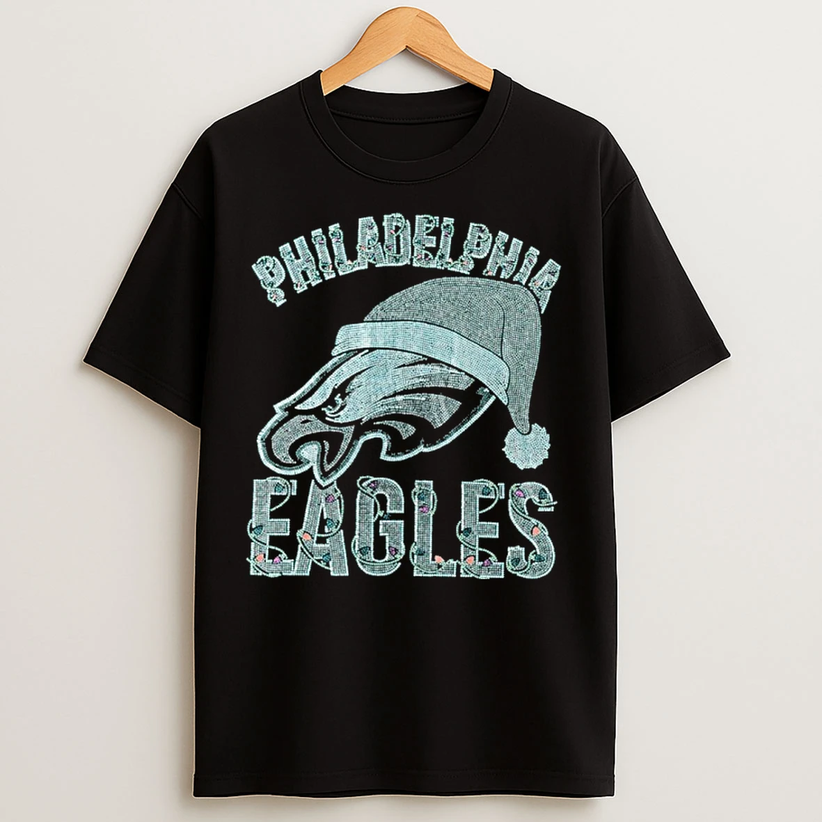 Philadelphia Eagles Santa Logo Light T Shirts