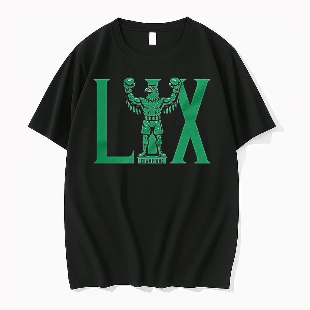 Philadelphia Eagles Football Super Bowl Lix Champions Eagles Statue Shirts