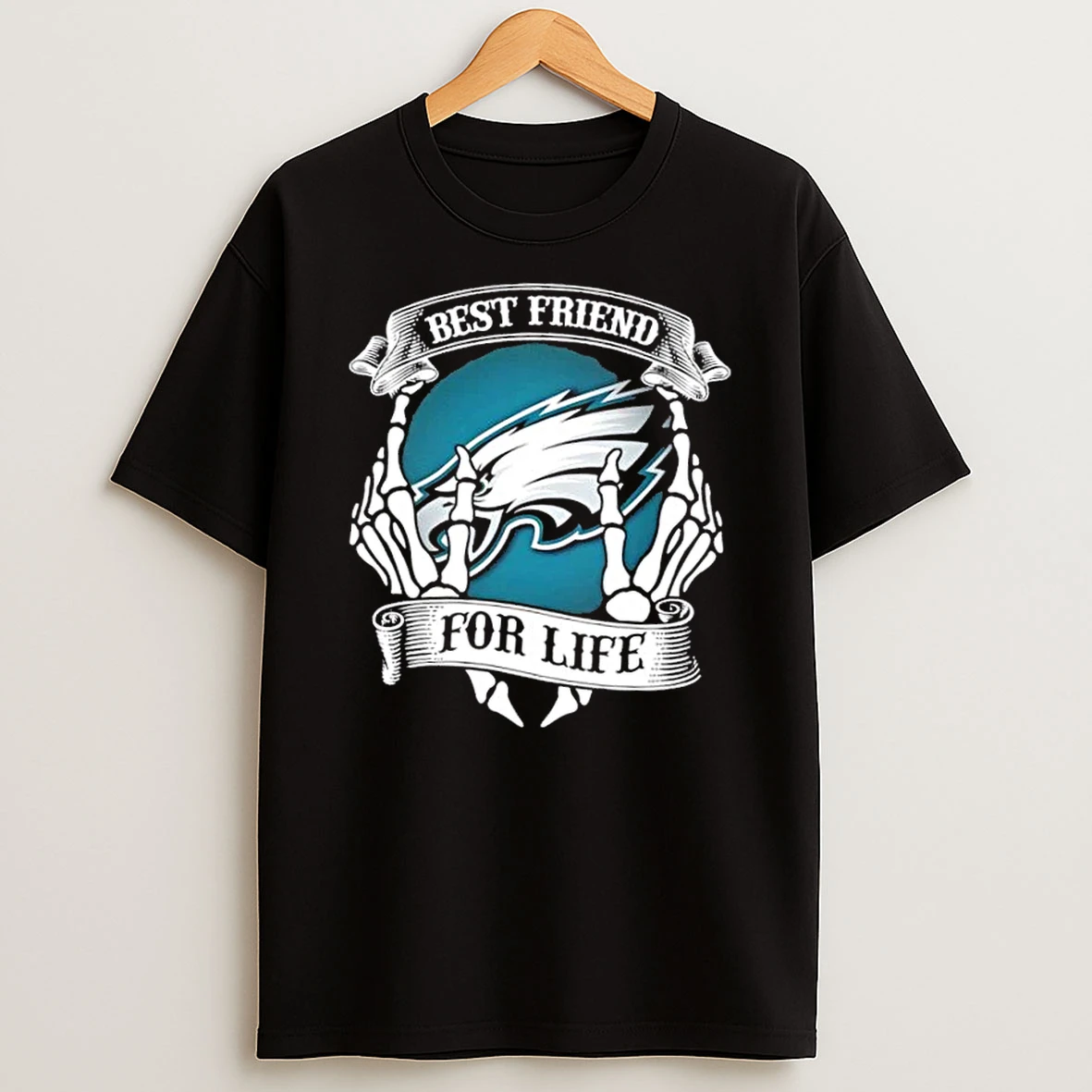 Philadelphia Eagles Football Best Friend For Life Hands Bones Shirts