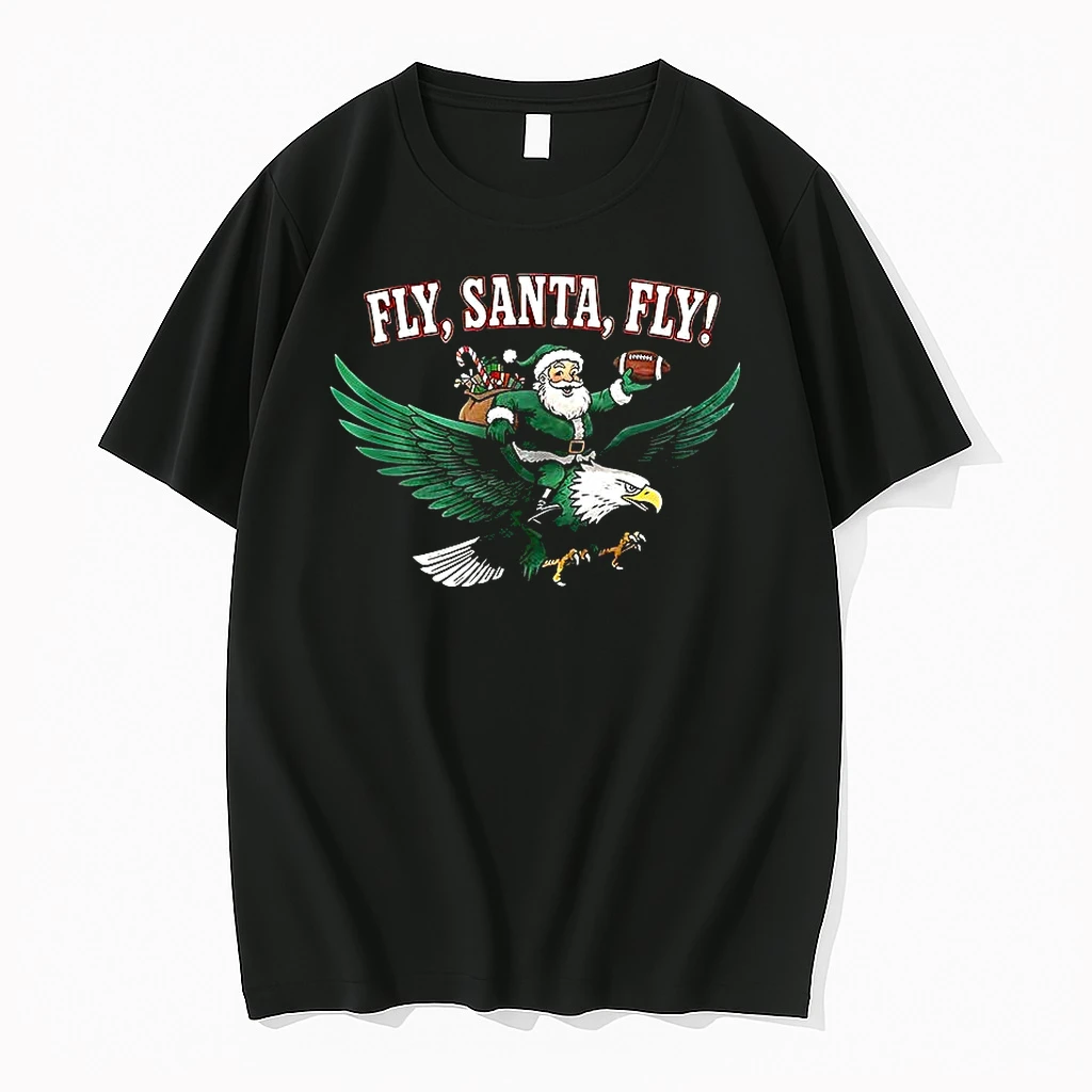Philadelphia Eagles Football Fly Santa Fly Merry Christmas Shirts