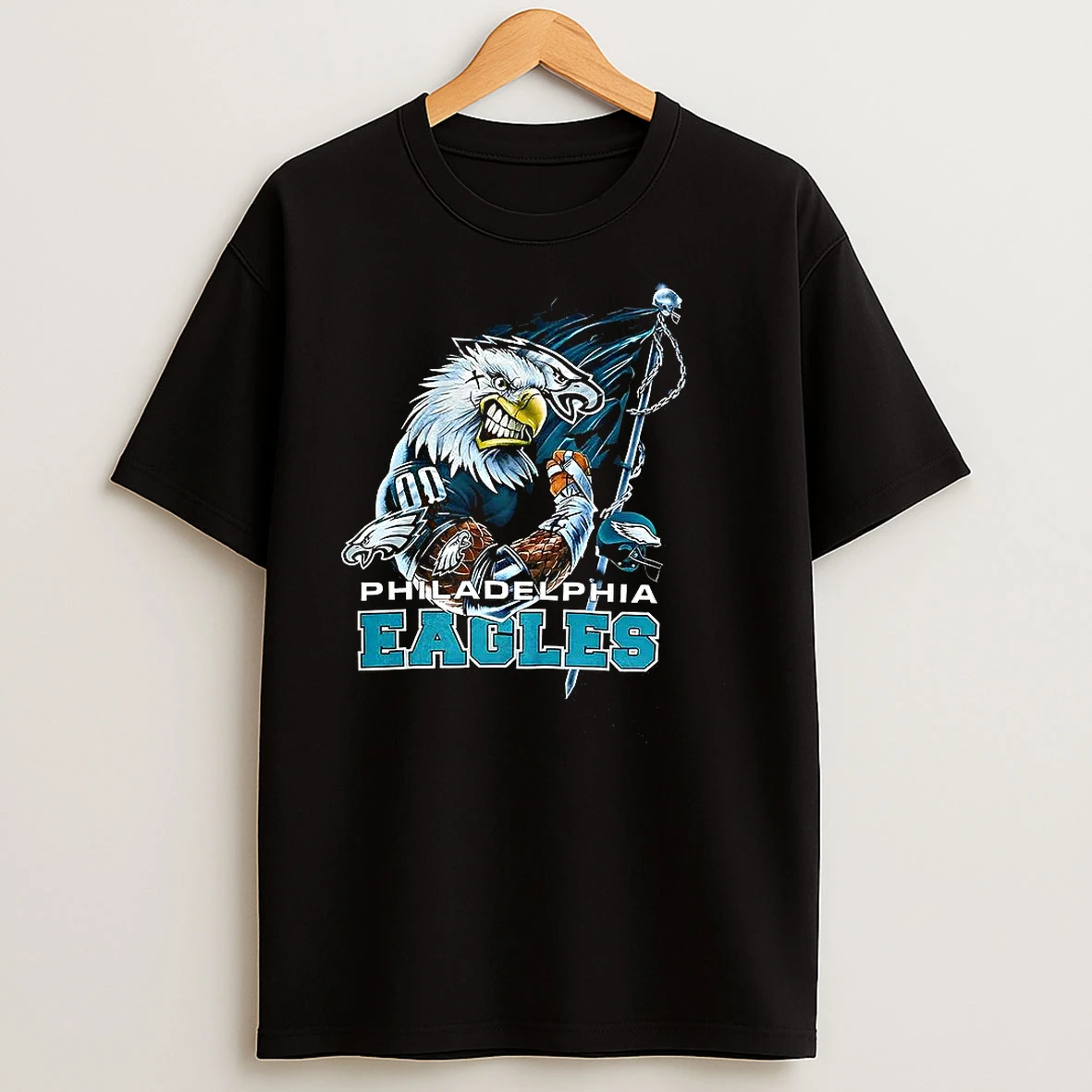 Philadelphia Eagles Football Mascot Flag 2000s Vintage T Shirts