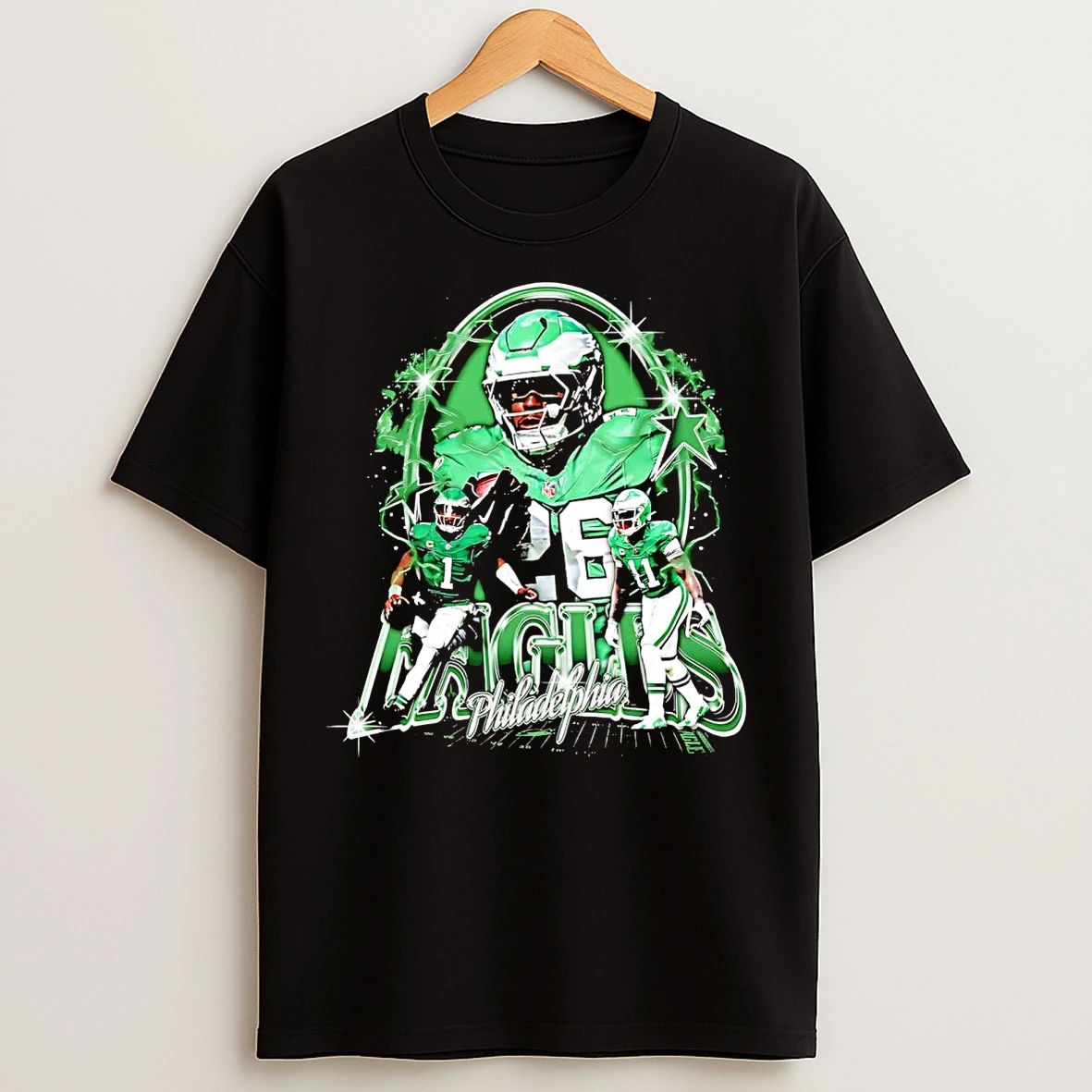Philadelphia Eagles Trio Hurts Barkley Brown T Shirts