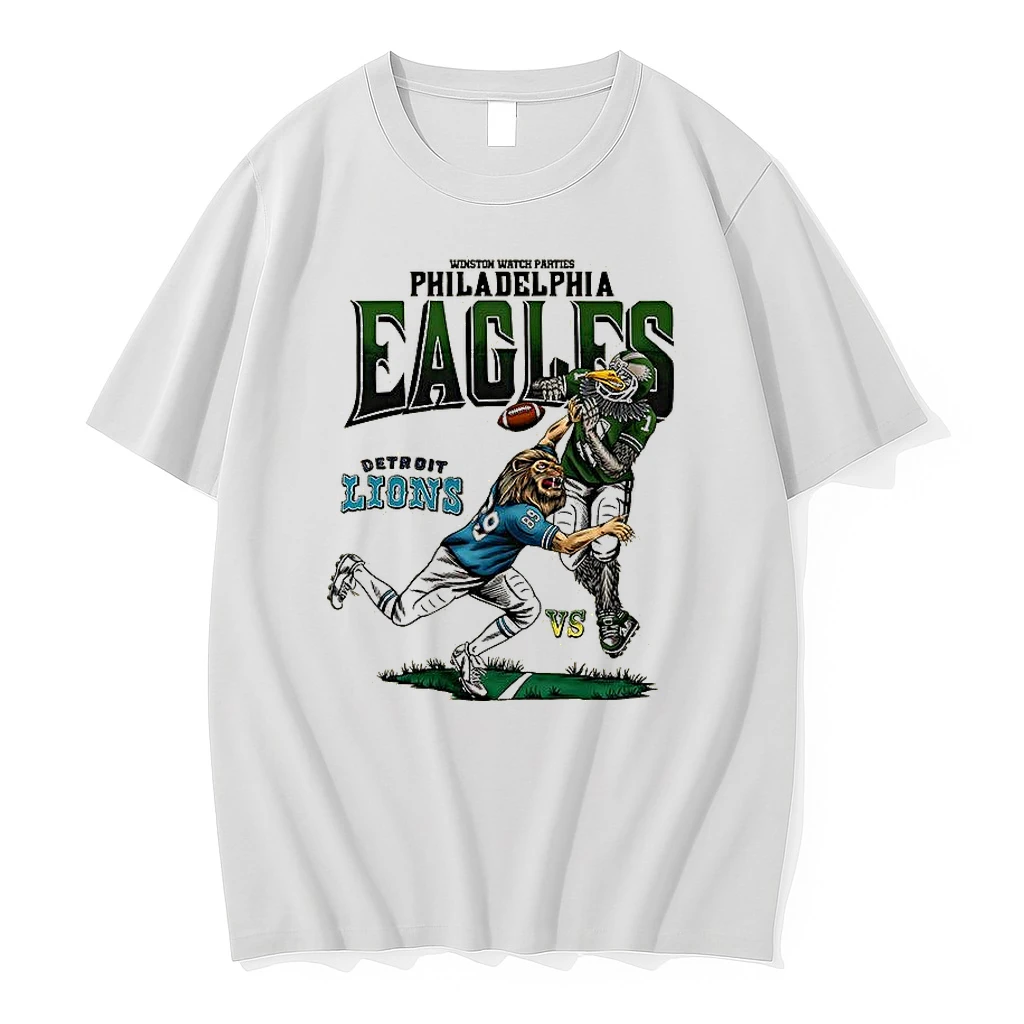 Philadelphia Eagles Vs Detroit Lions Nfl 2025 Mascot Shirts