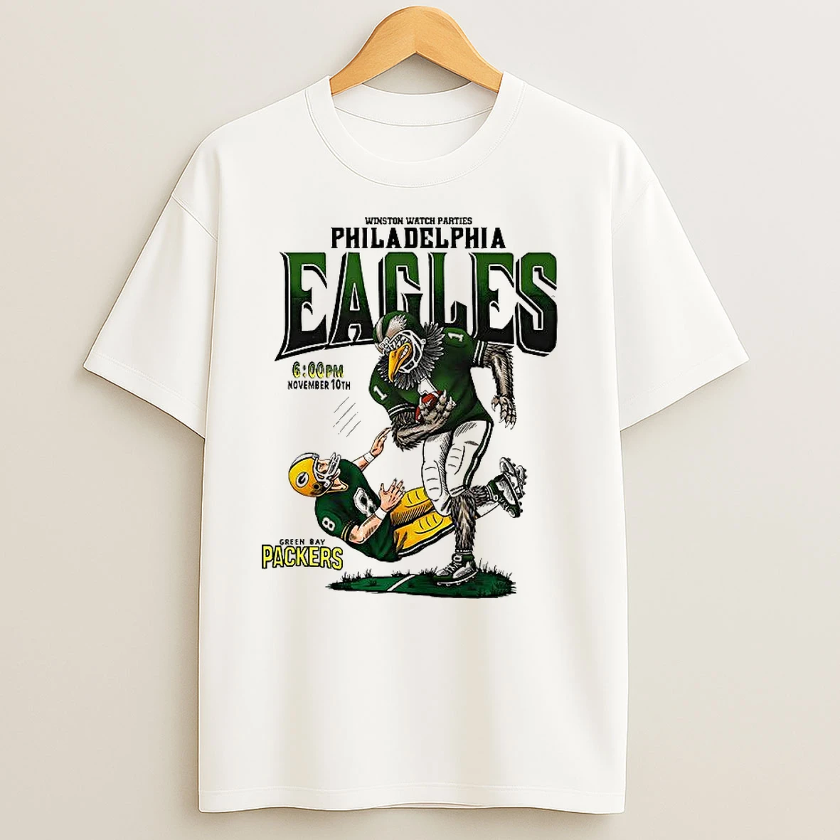 Philadelphia Eagles Vs Green Bay Packers Nfl Week 10 2025 T Shirts