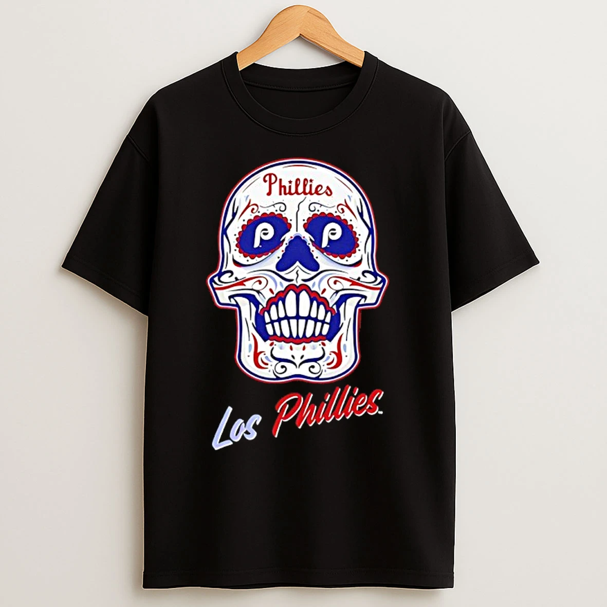 Philadelphia Phillies Sugar Skull Boxy T Shirts