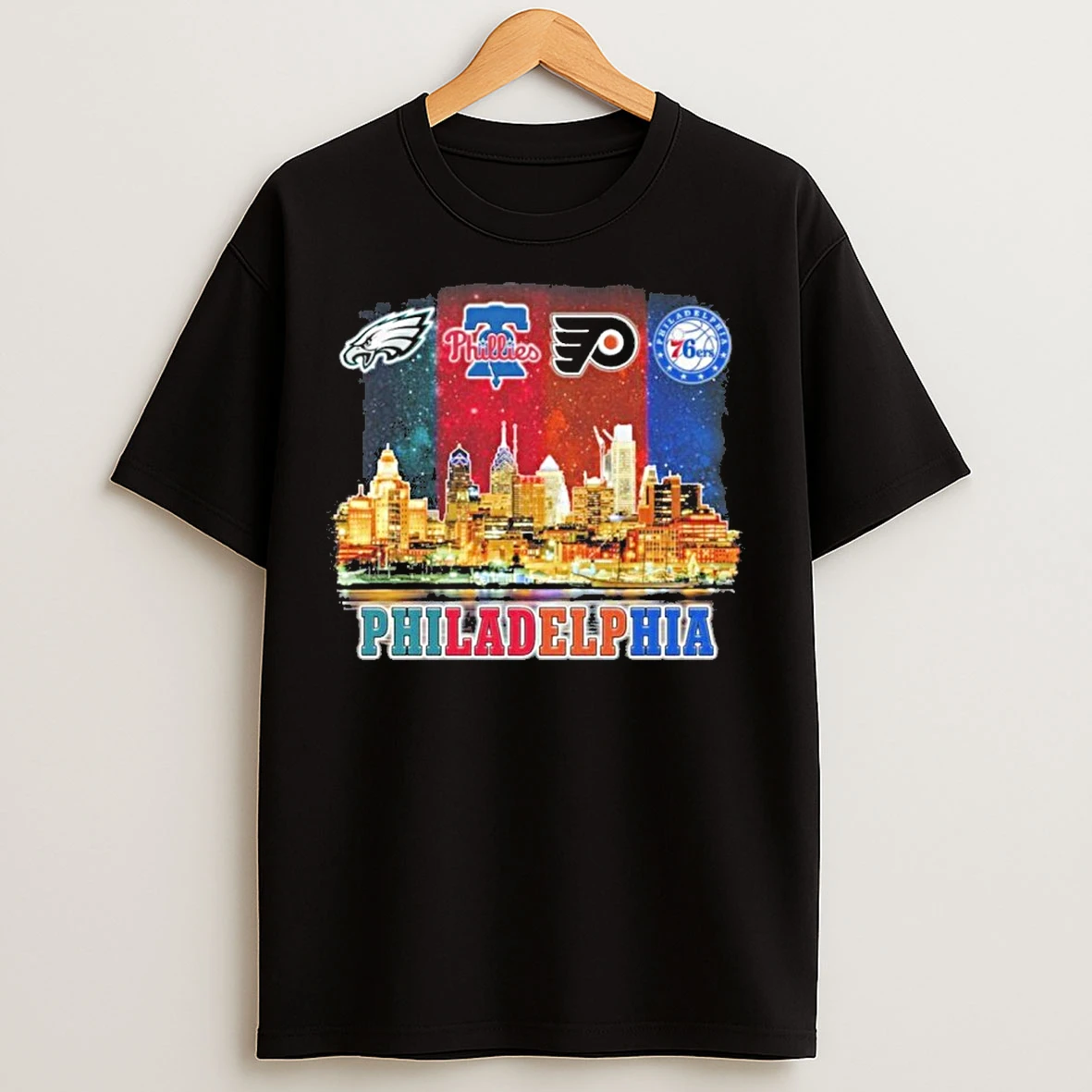 Philadelphia Team Sport Logo City T Shirts