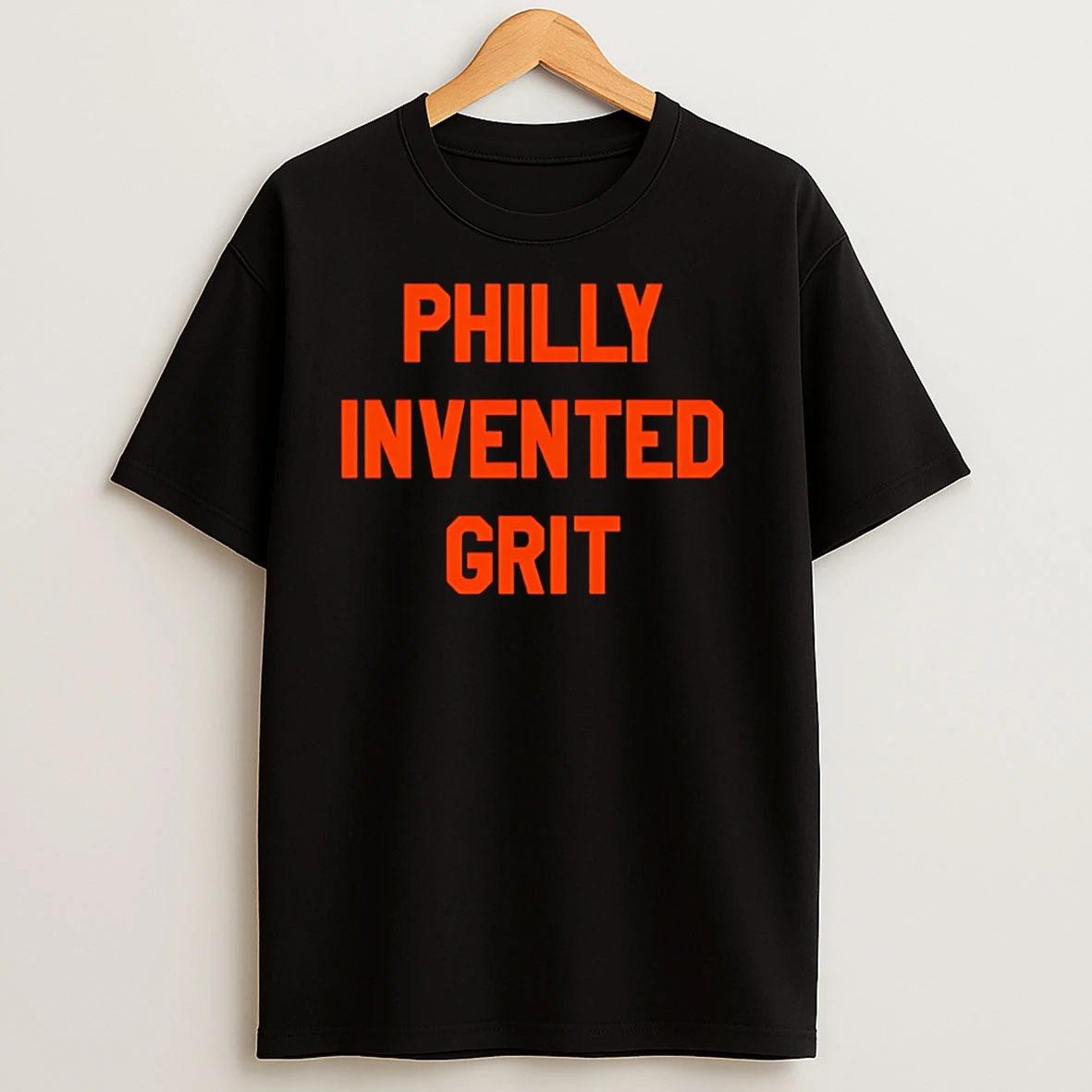 Philly Invented Grit Philadelphia Hockey Text T Shirts