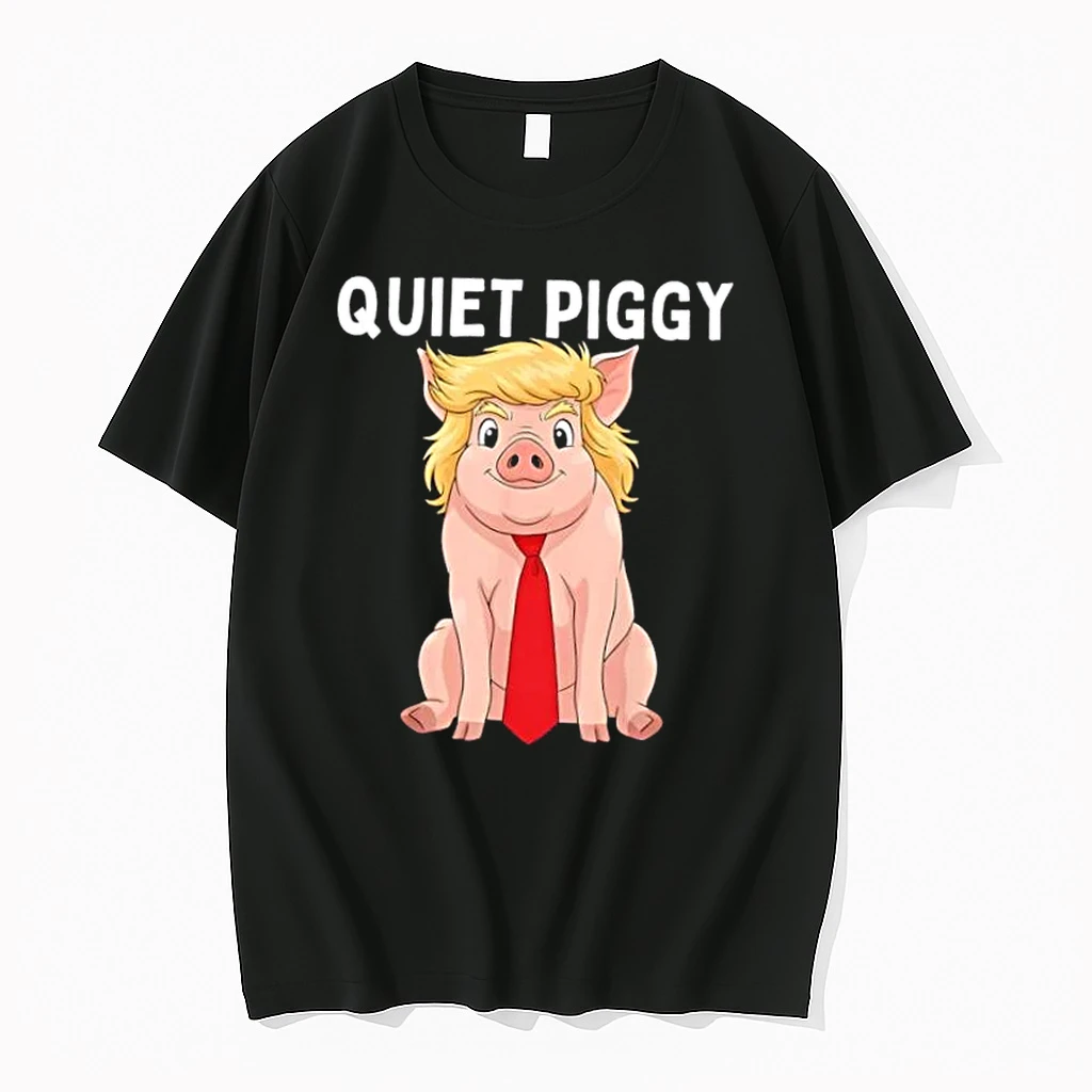 Pig Quiet Piggy Caricature Shirts