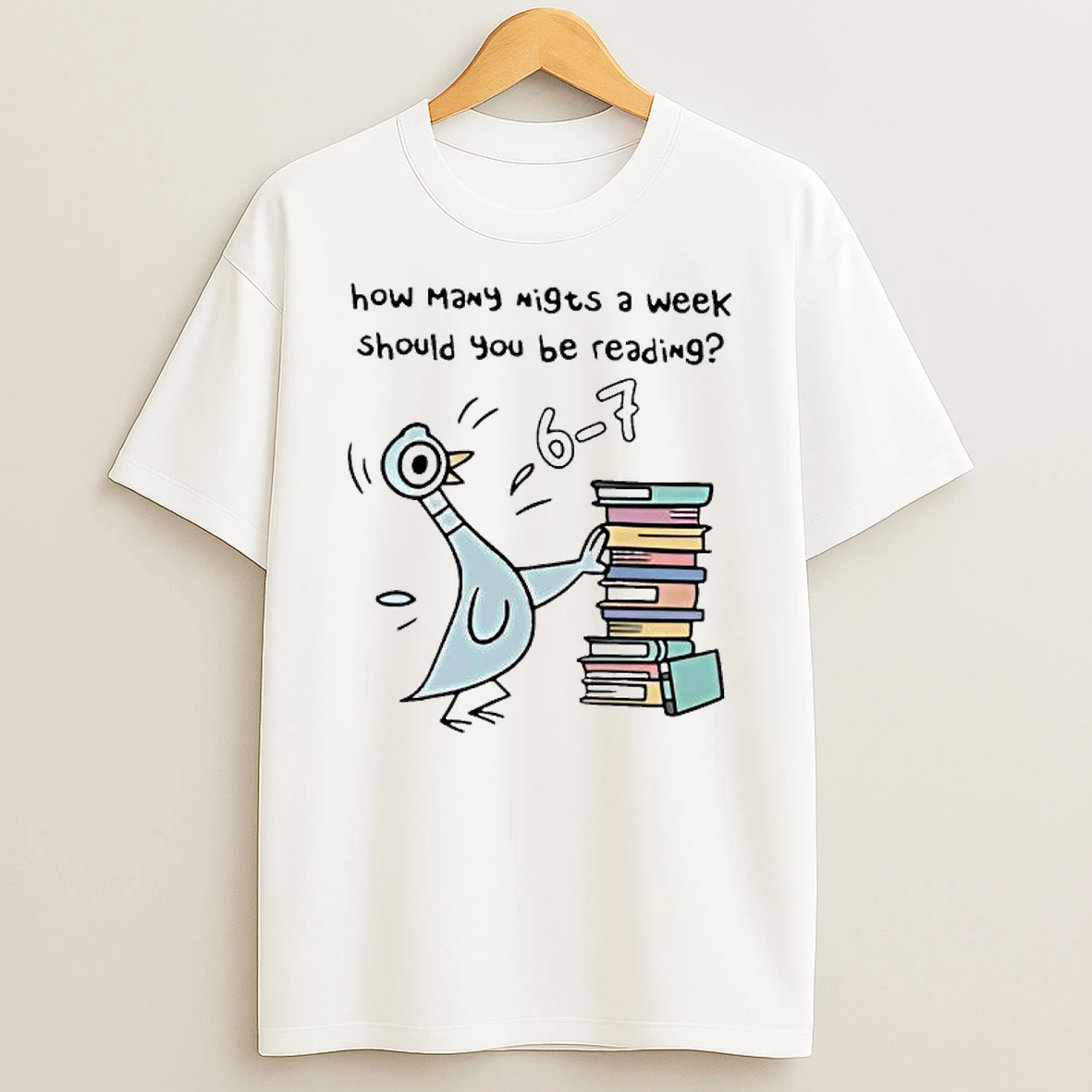 Pigeon 67 Reading Book Lover Librarian Shirts