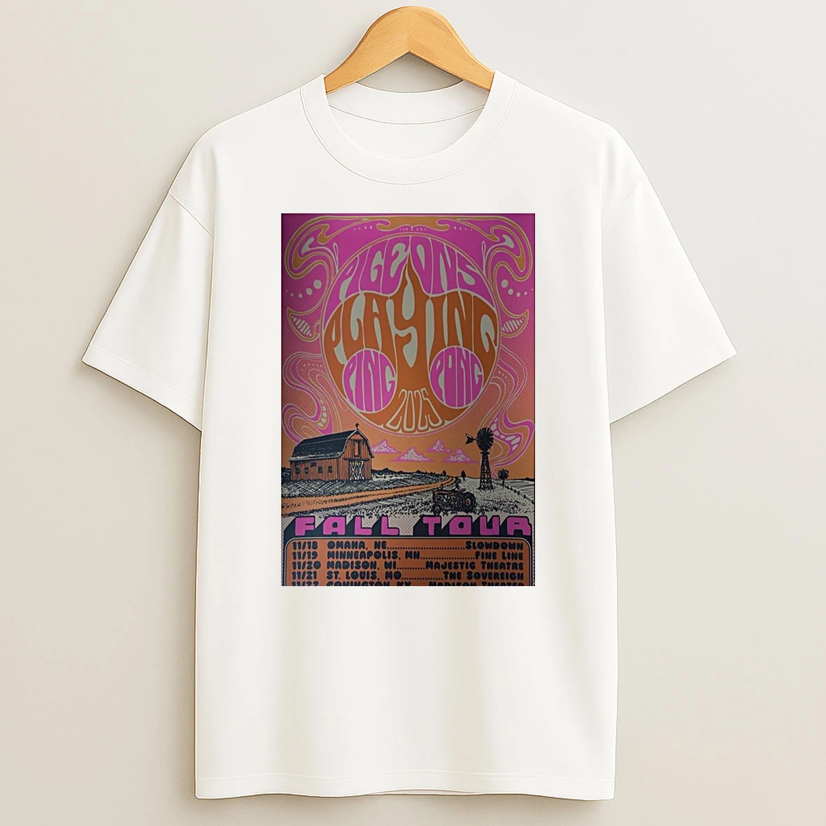 Pigeons Playing Ping Pong Fall Tour November 18 22 2025 Shirts