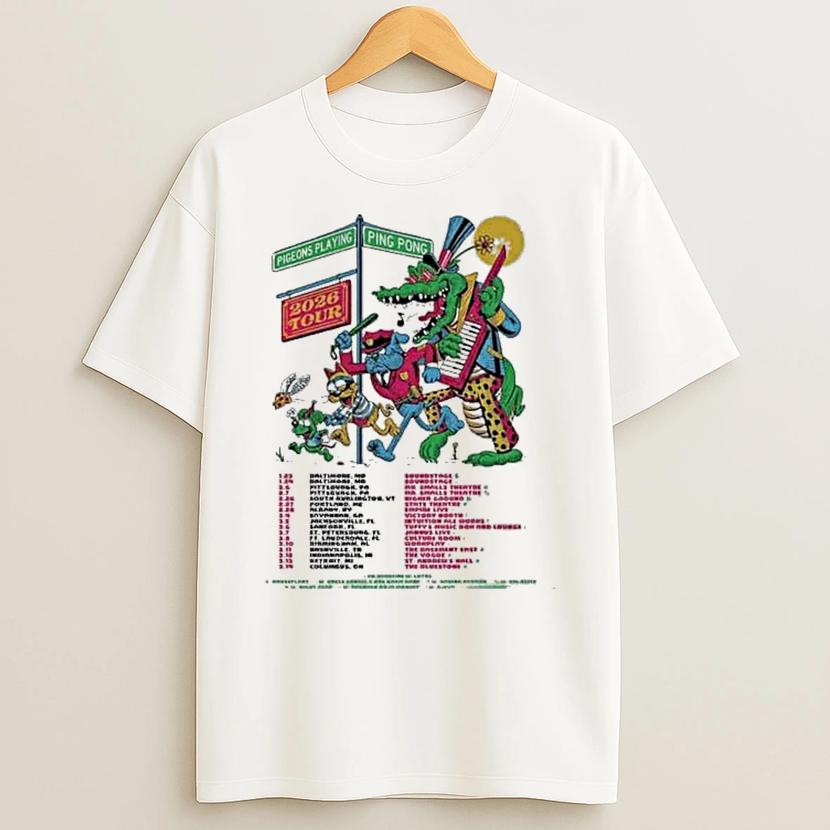 Pigeons Playing Ping Pong Tour 2026 Co Headline With Lotus Dates Shirts