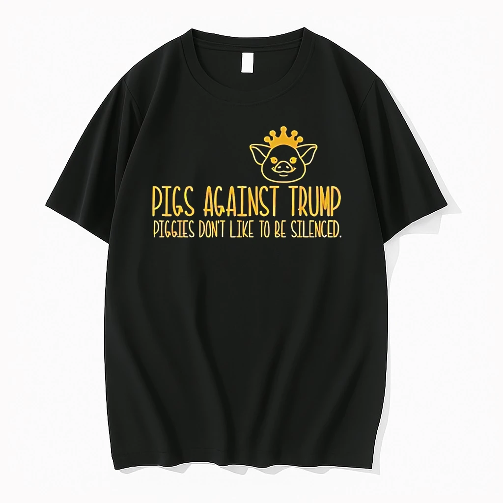 Pigs Against Trump Piggies Dont Like To Be Silenced Quiet Piggy Shirts