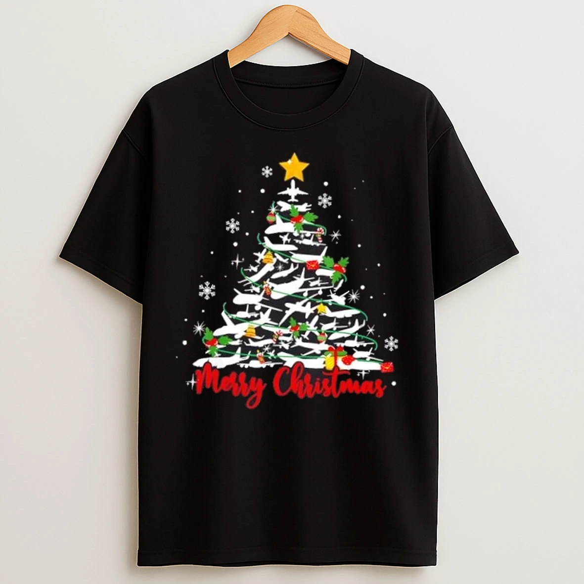 Pilot Airplane Christmas Tree Likely T Shirts
