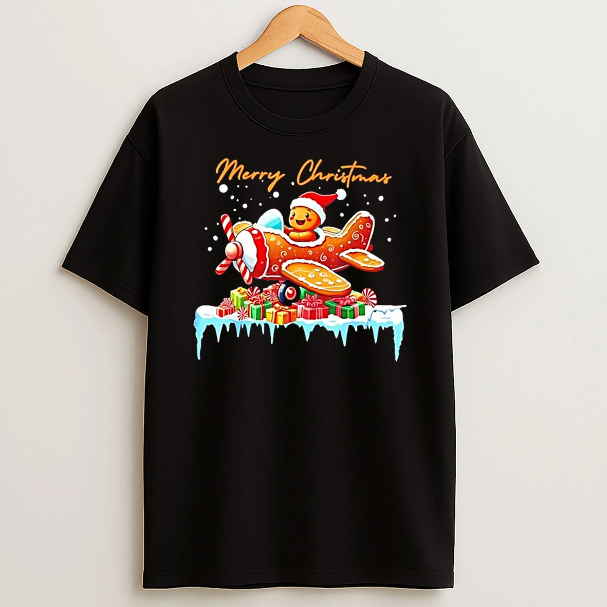 Pilot Gingerbread Christmas Cookie Airplane Shirts