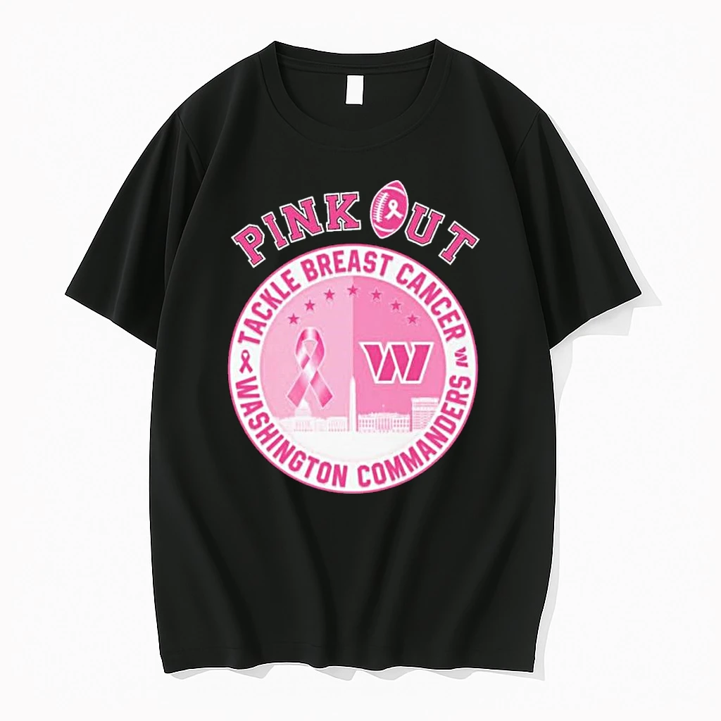 Pink Out Tackle Breast Cancer Washington Commanders Skyline Shirts