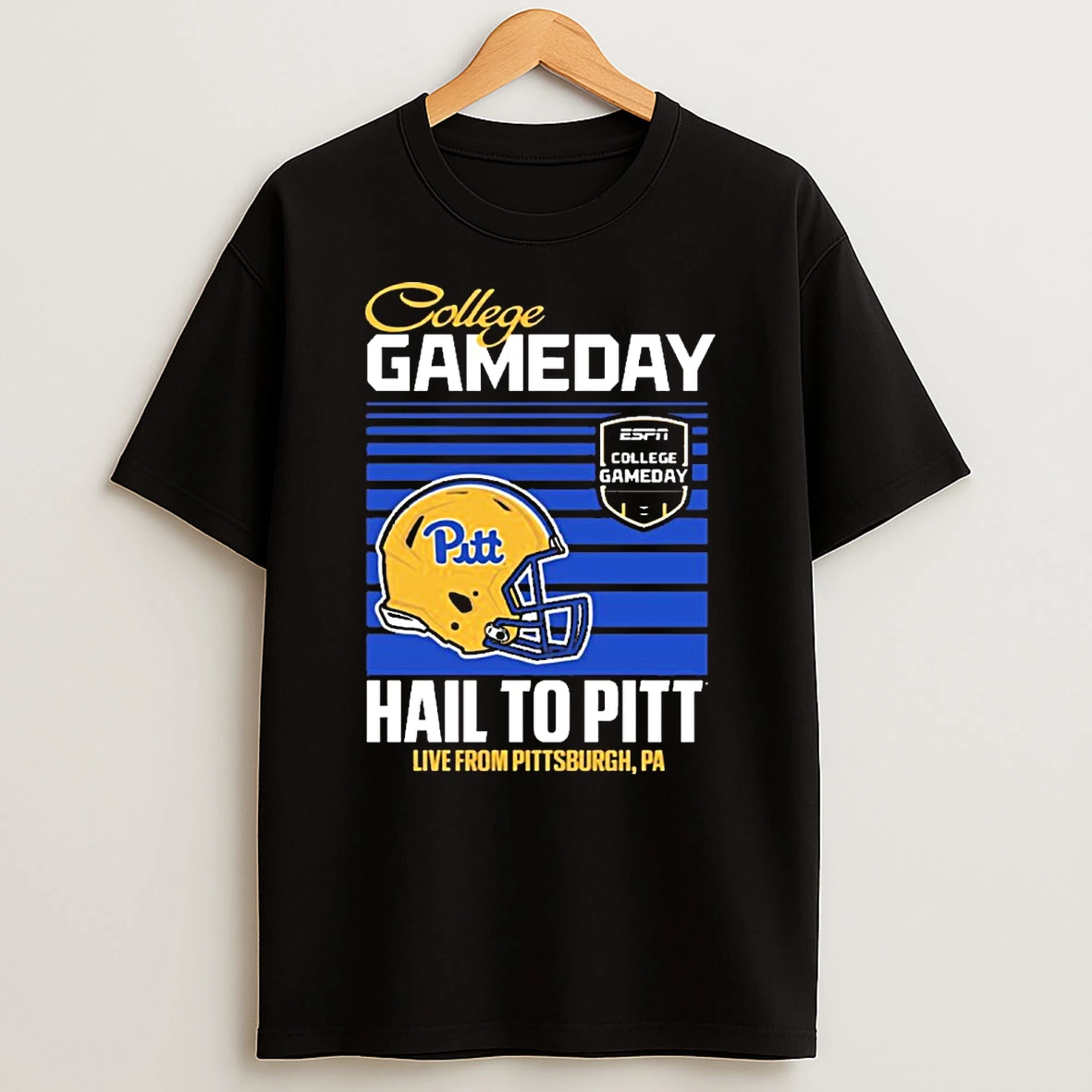 Pitt Panthers College Gameday Hail To Pitt Live From Pittsburgh Pa Helmet Shirts