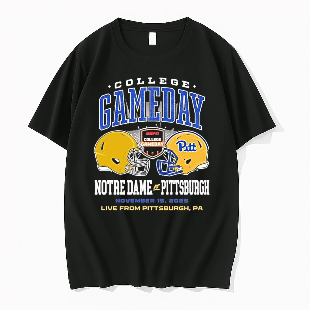 Pitt Panthers College Gameday Vs Notre Dame Helmet 2025 Shirts