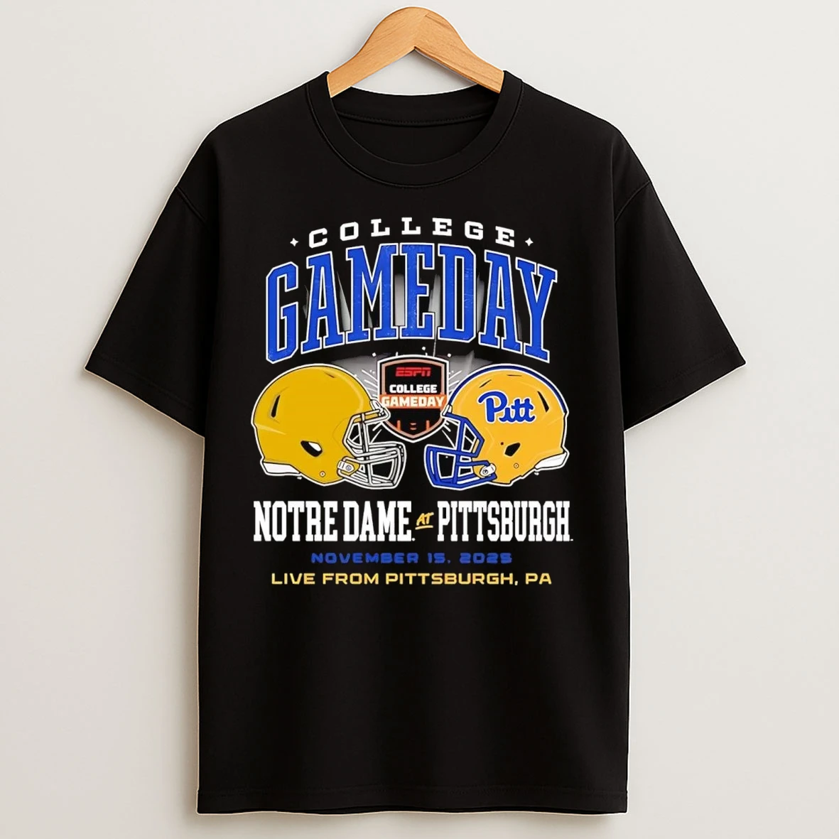 Pitt Panthers Vs Notre Dame Fighting Irish College Gameday Helmet Matchup T Shirts