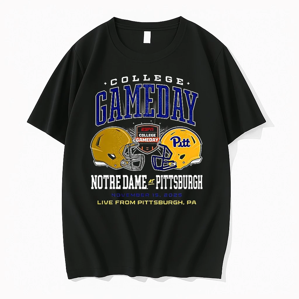 Pitt Panthers Vs Notre Dame Fighting Irish Gameday College 2025 Helmet Shirts