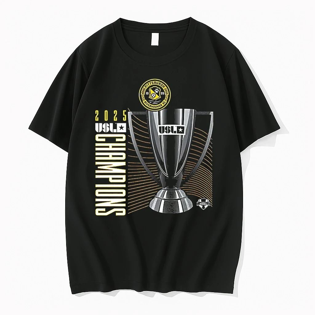 Pittsburgh Riverhounds Sc Usl Championship Final Champions 2025 Trophy Logo Shirts
