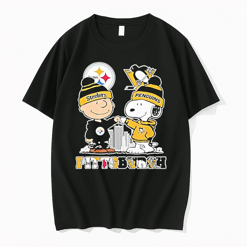 Pittsburgh Steelers And Peguins X Snoopy Charlie Brown Shirts