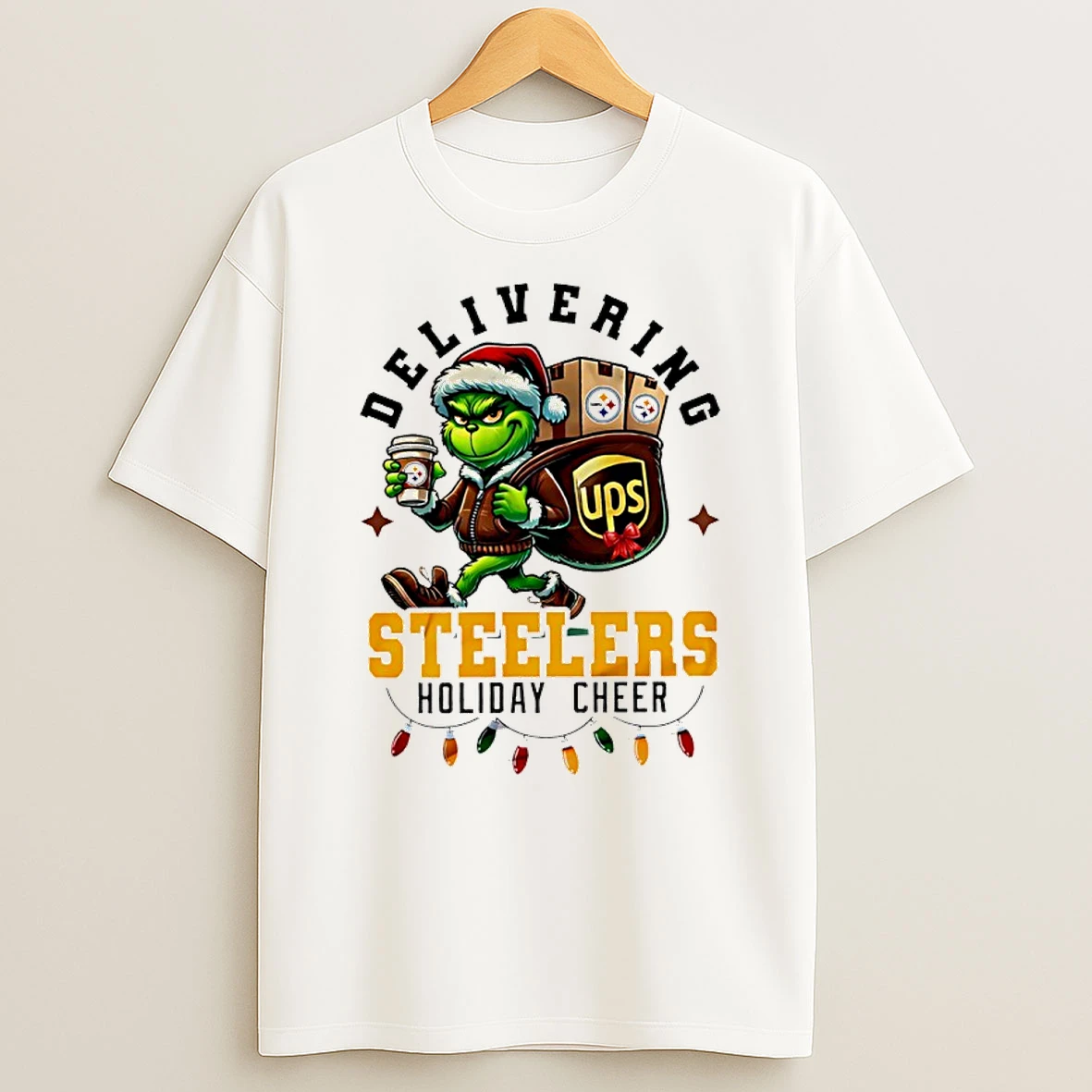 Pittsburgh Steelers Grinch Delivering Ups Holiday Cheer Christmas Shirts