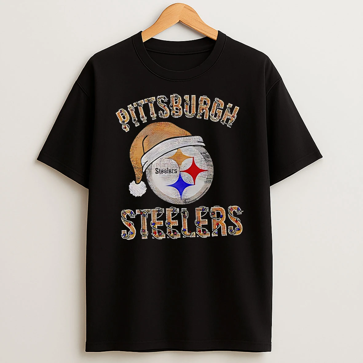 Pittsburgh Steelers Holiday Studded With Stones Shirts