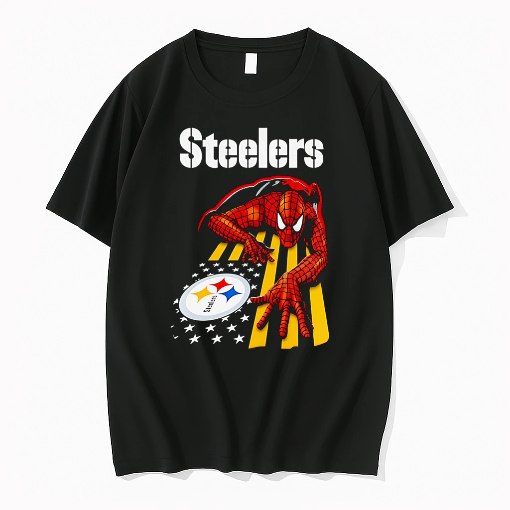 Pittsburgh Steelers Spiderman America Flag Shirts