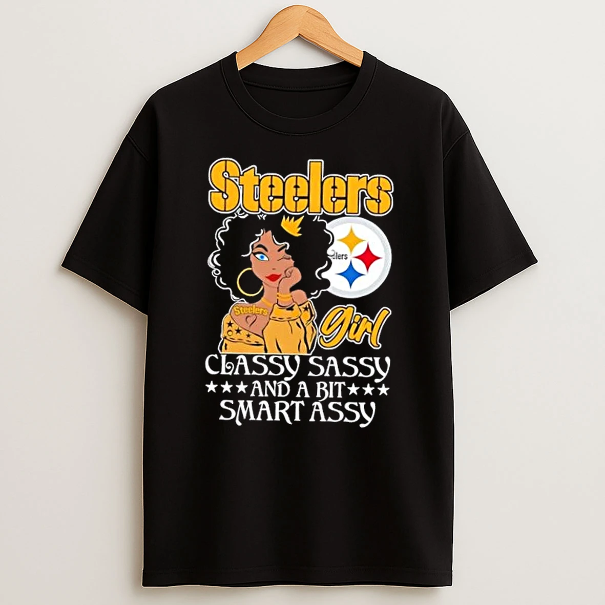 Pittsburgh Steelers Black Girl Fan Classy Sassy And A Bit Smart Assy Cartoon Shirts
