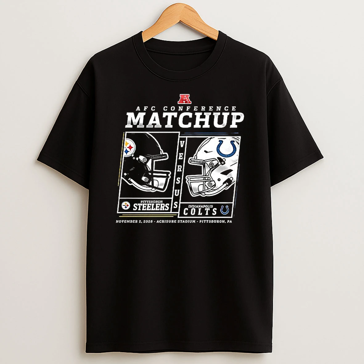 Pittsburgh Steelers Vs Indianapolis Colts Afc Conference Matchup 2025 Shirts