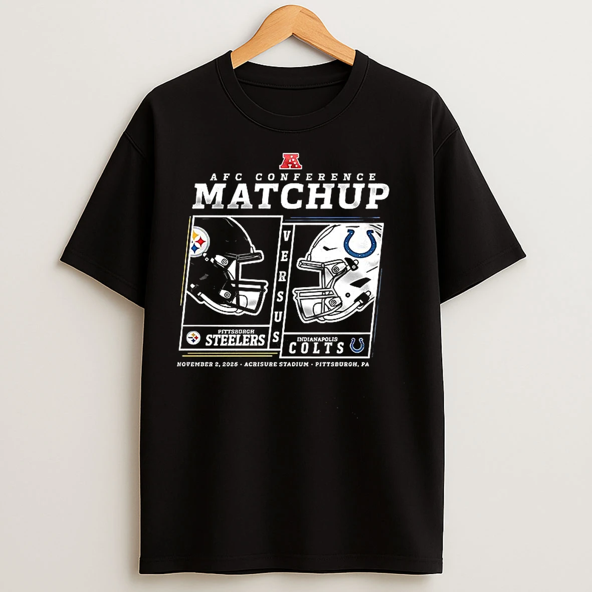 Pittsburgh Steelers Vs Indianapolis Colts Afc Conference Matchup 2025 T Shirts