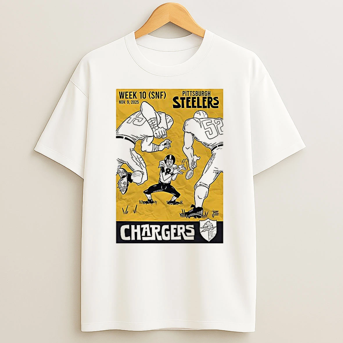 Pittsburgh Steelers Vs Los Angeles Chargers Nfl Week 10 2025 Comic Shirts