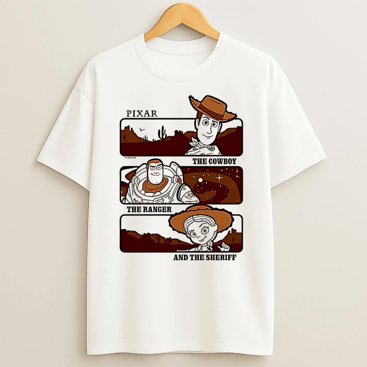 Pixar The Cowboy The Ranger And The Sheriff Shirts