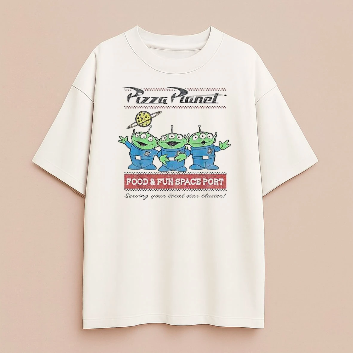 Pizza Planet Food And Fun Space Port Serving Your Local Star Cluster Vintage Premium Shirt Sweater