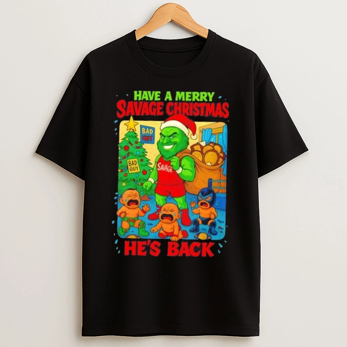 Pj Savage Have A Merry Savage Christmas Hes Back T Shirts