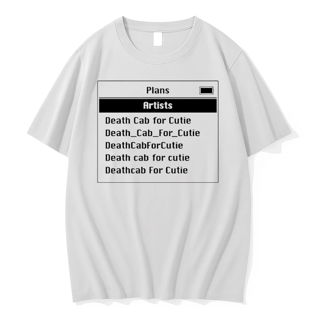 Plans Artists Death Cab For Cutie Shirts