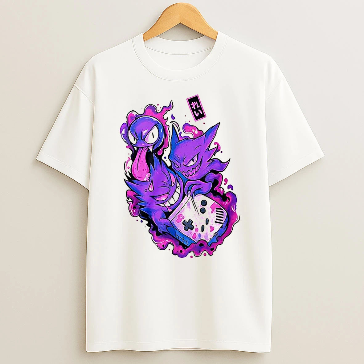 Pokemon Game Console Gastly Haunter Gengar Shirts
