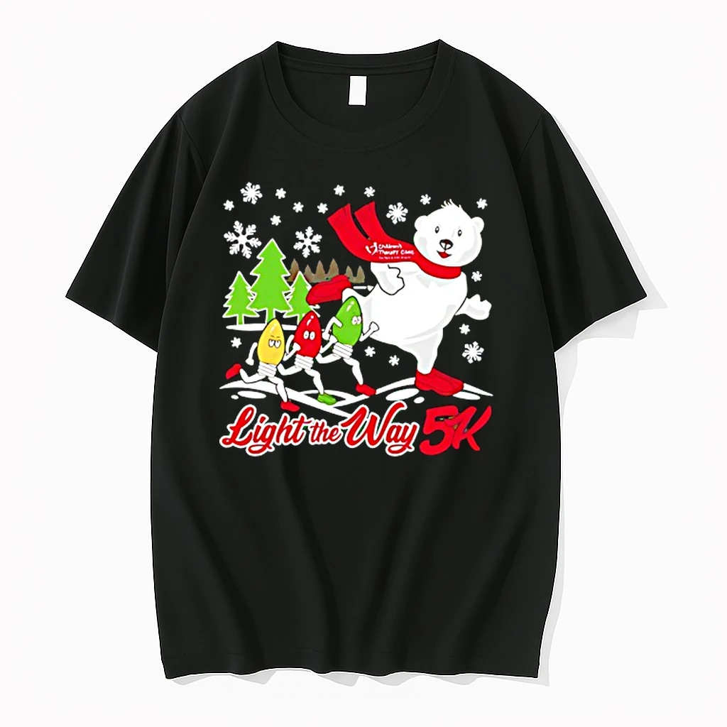 Polar Bear Light The Way 5k Christmas Shirts