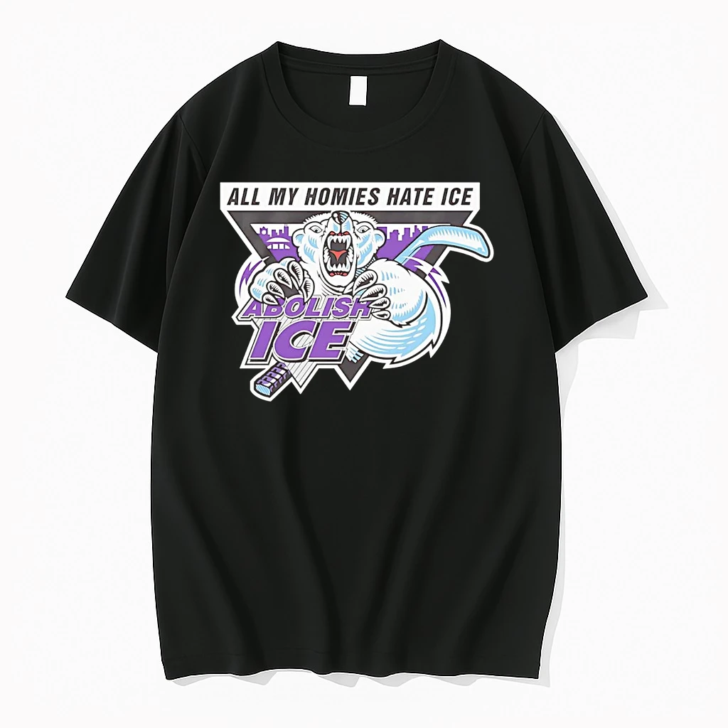 Polar Bear Abolish Ice All My Homies Hate Ice Shirts