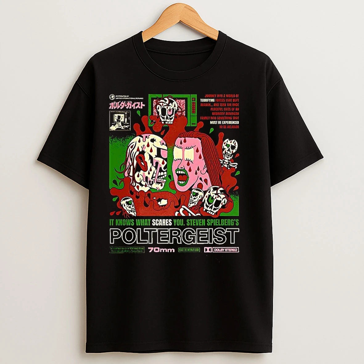 Poltergeist 1982 It Knows What Scares You Steven Spielbergs Poltergeist T Shirts
