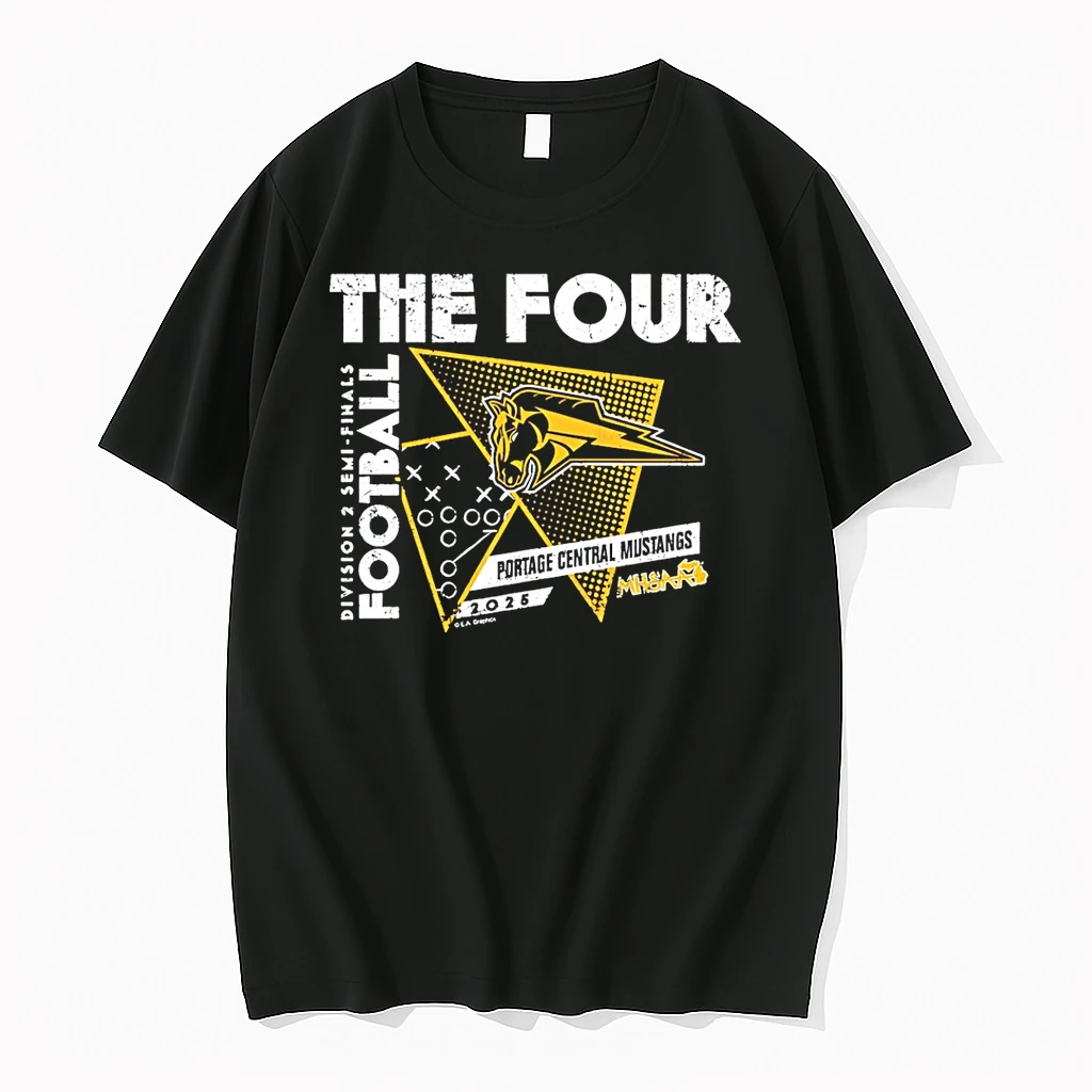 Portage Central Mustangs The Four 2025 Mhsaa Football D2 Finals Shirts