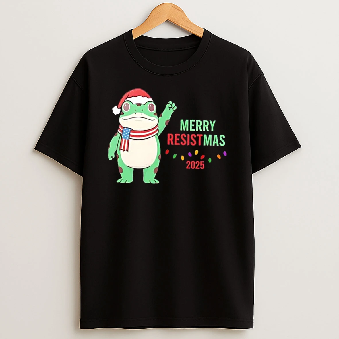 Portland Protest Frog Merry Resistmas 2025 Christmas Shirts