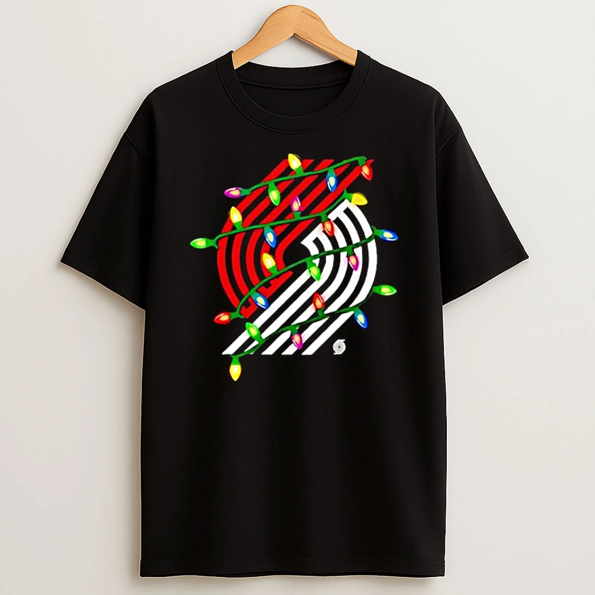 Portland Trail Blazers Logo Lights Merry Christmas Shirts