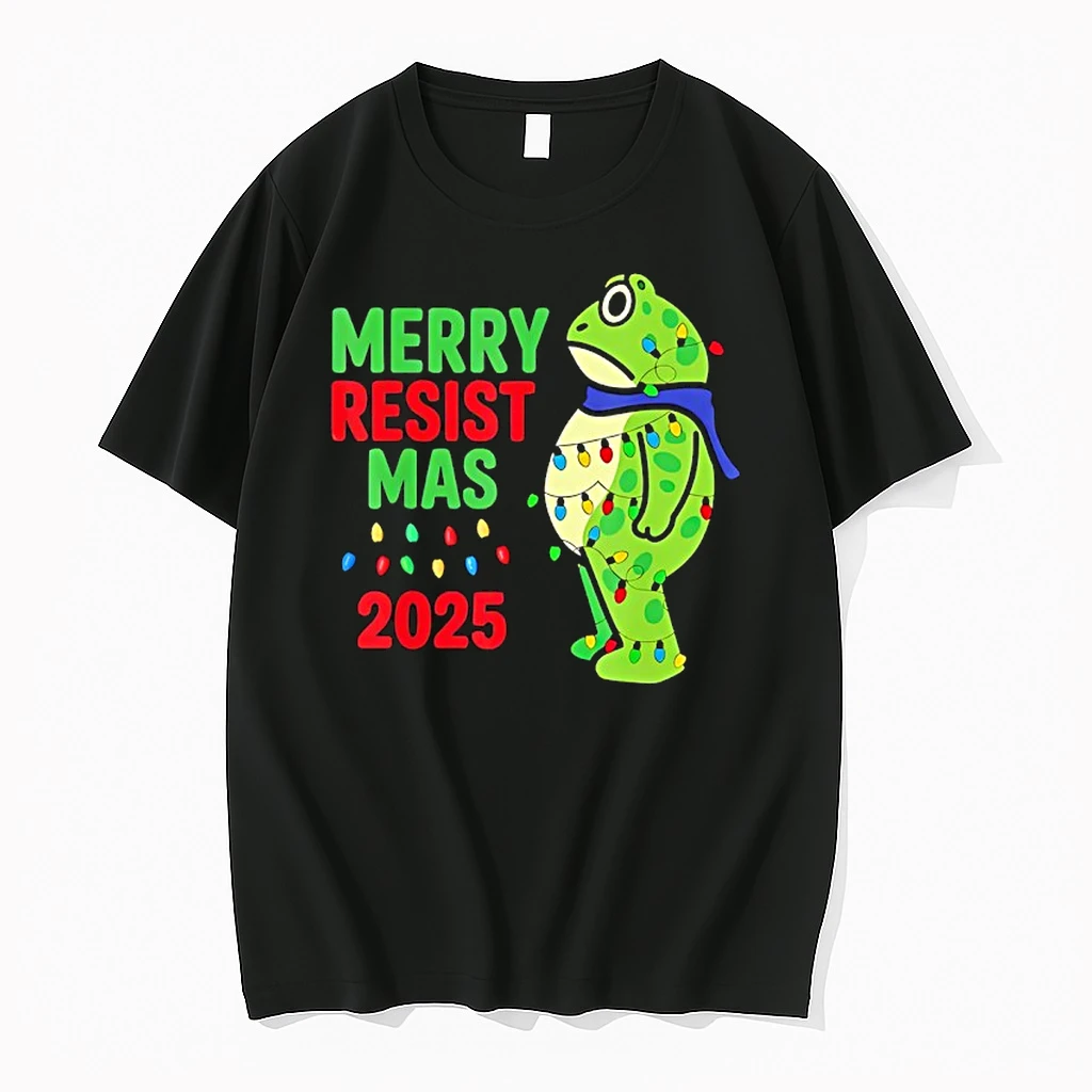 Portland Frog Merry Resistmas 2025 Light Shirts